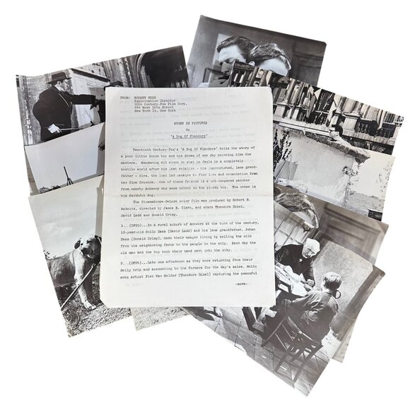 Twentieth Century-Fox Other - Vintage 1959 "A Dog Of Flanders" Fan Biography & Movie Stills Set Twentieth Cent